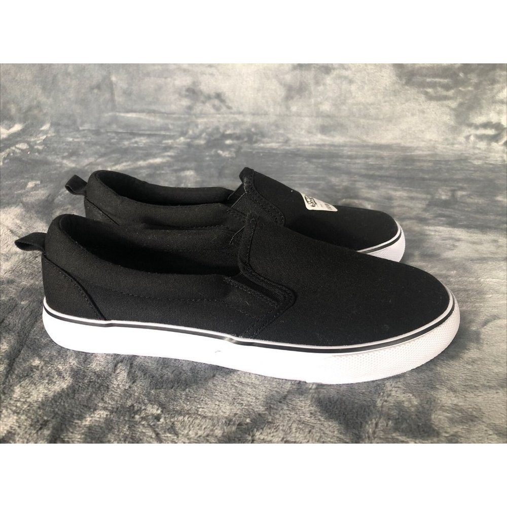 A New Day Shoes Womens 8 Millie Twin Sneakers Slip On 17730 Black Canvas Casual - Picture 6 of 6